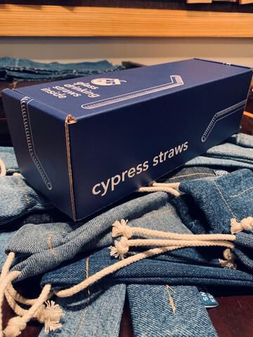 Cypress Straws blue custom product boxes